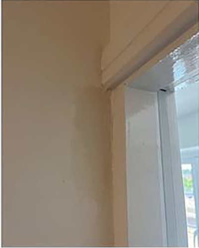 Damp round door frame